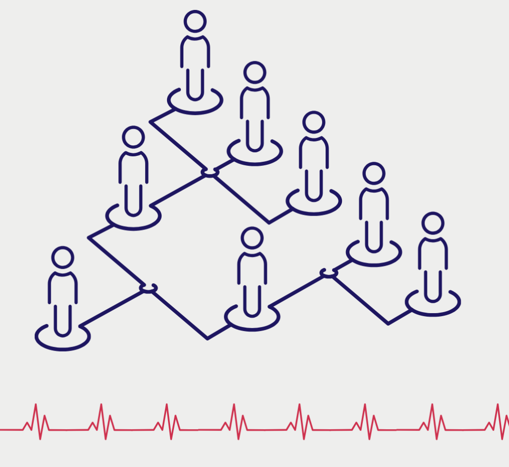 Heartbeat-style visual showing organisational rhythm as the infrastructure of performance.